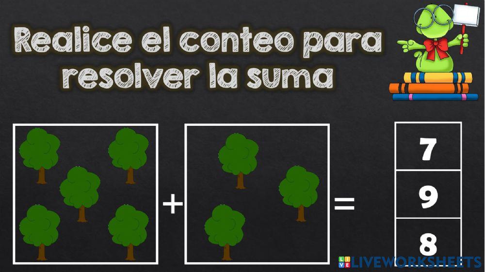 Sumas hasta 10 con opciones