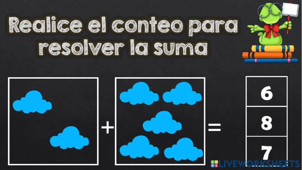 Sumas hasta 10 con opciones