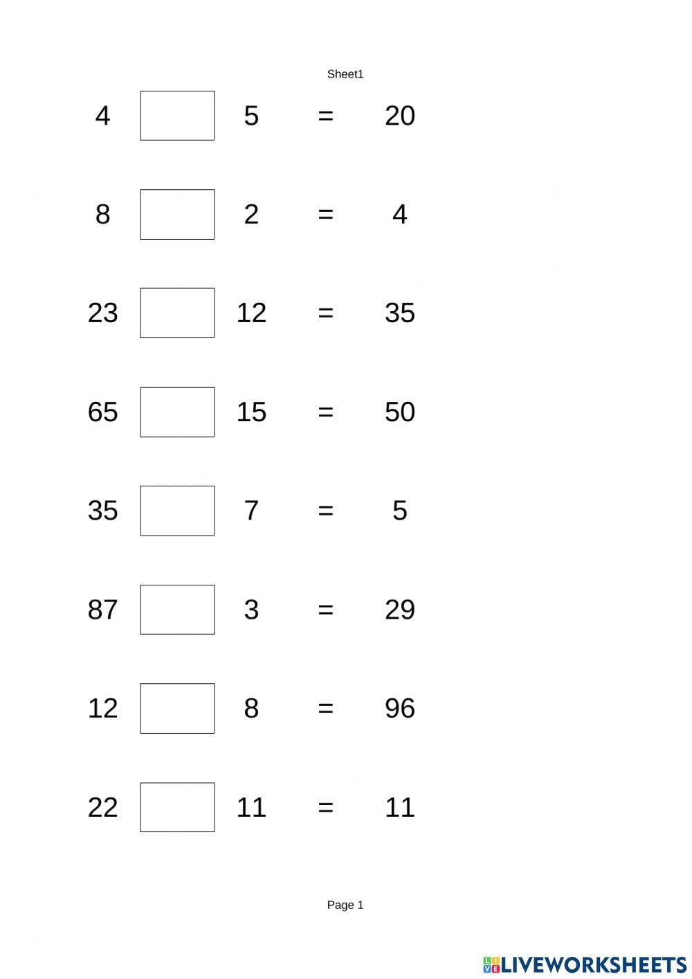 Math Operators