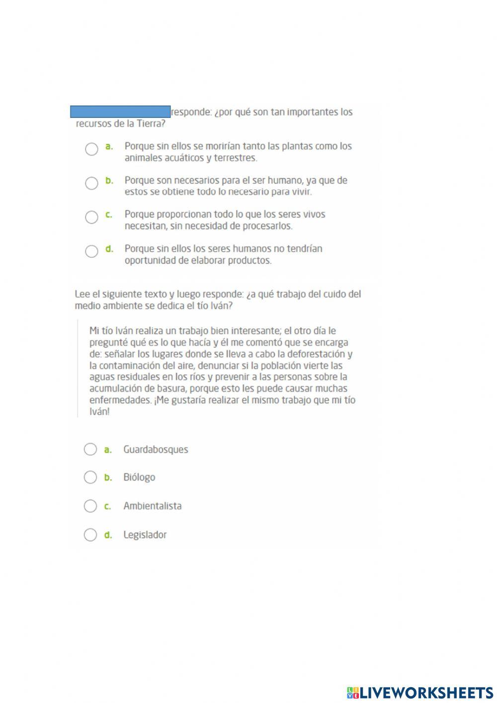 Recursos de la tierra