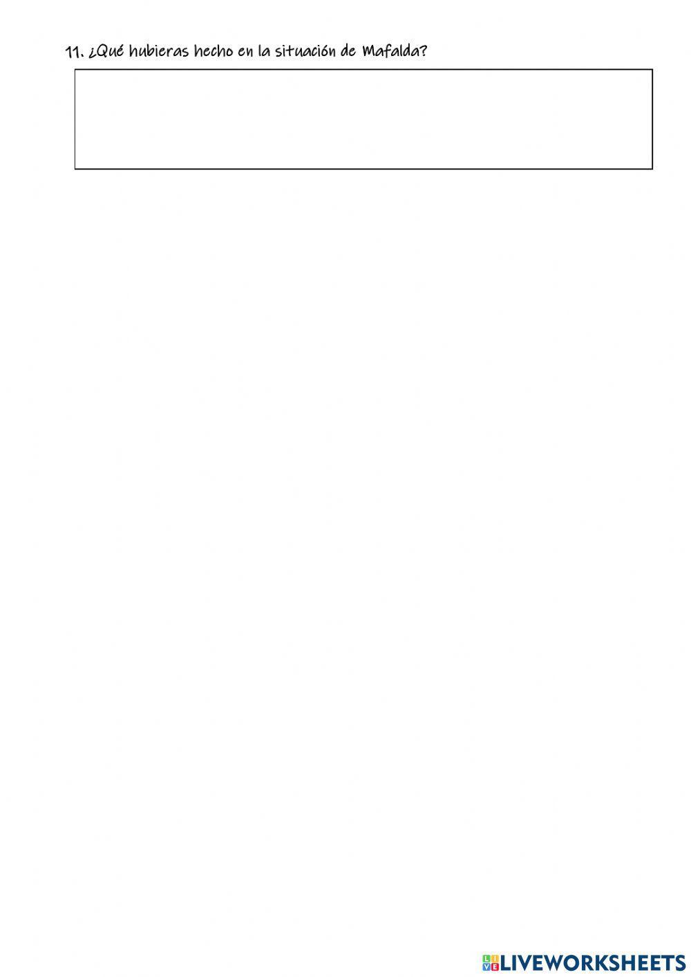 Mafalda comprensión lectora 1