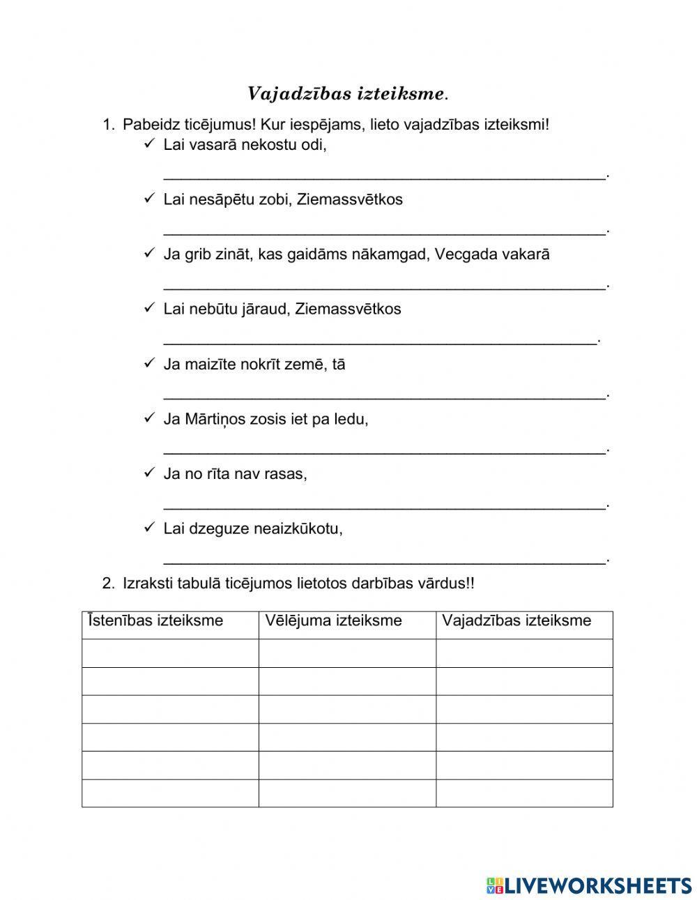 Vajadzības izteiksme