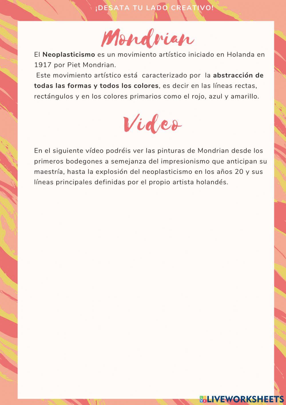 La pintura abstracta según Mondrian