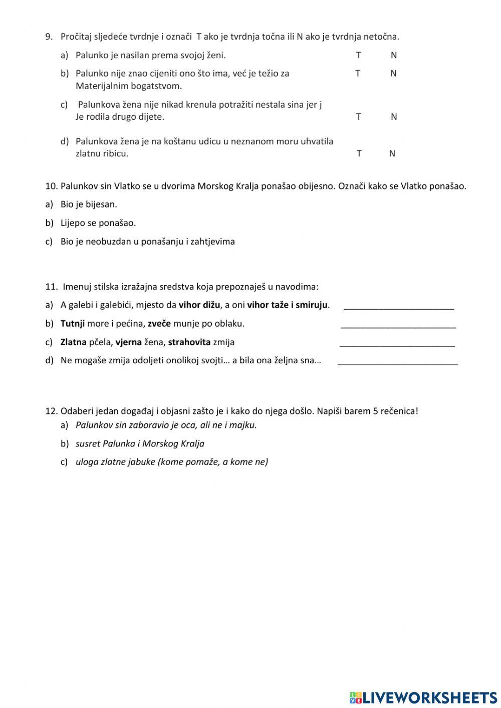 Ribar Palunko i njegova žena