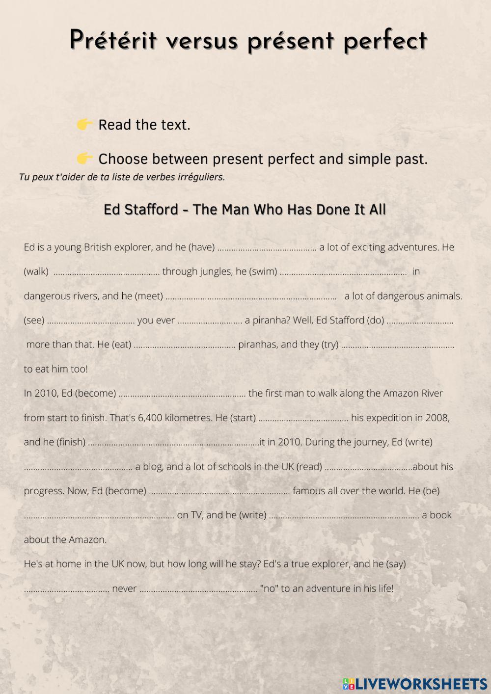 Simple past VS present perfect