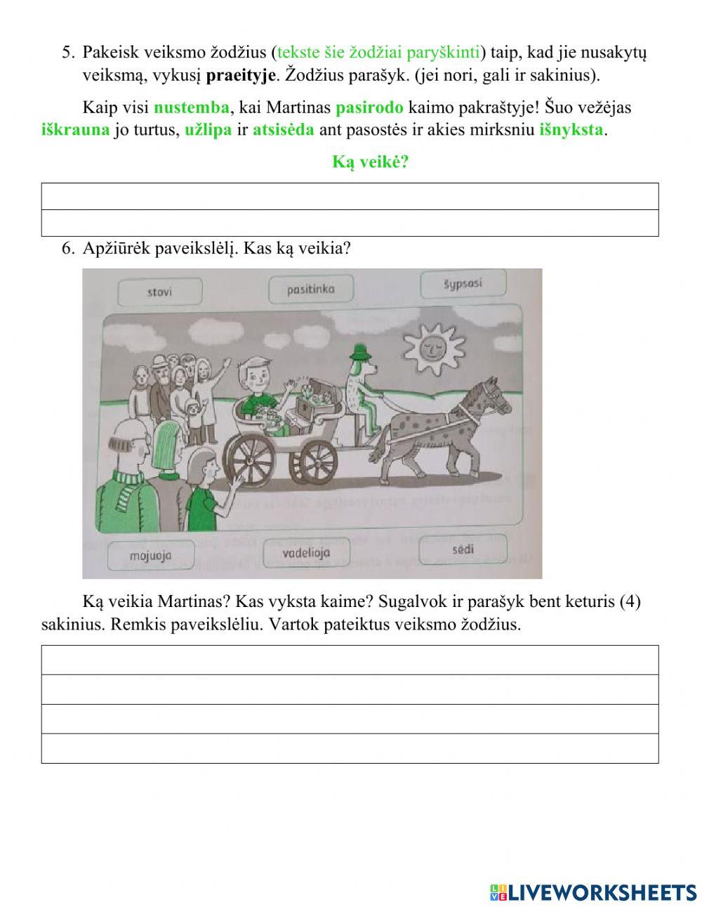 Testsas baigus skyrių „Praeitis, dabartis, ateitis“