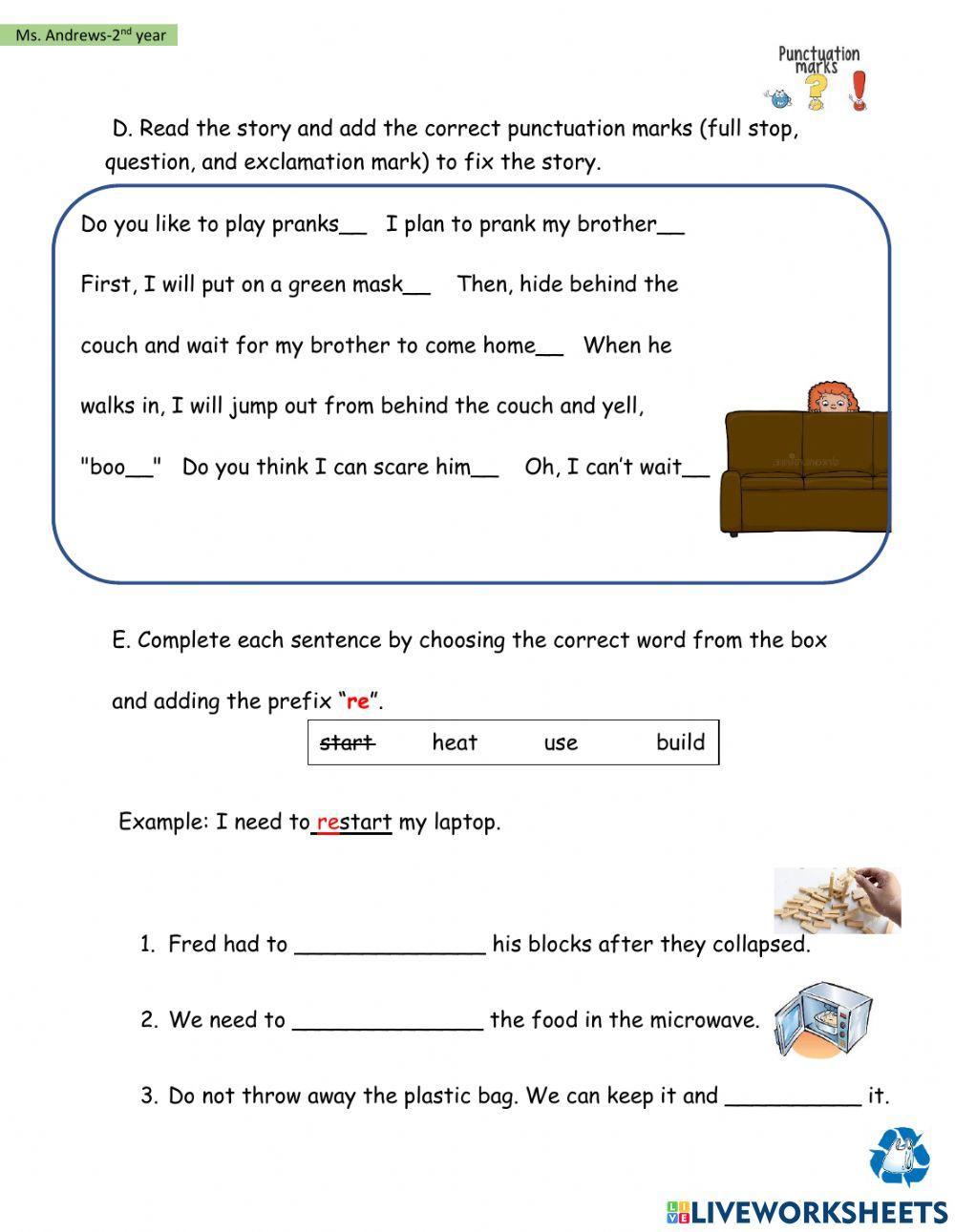 Term 3 Weekly Test 1- Language Arts