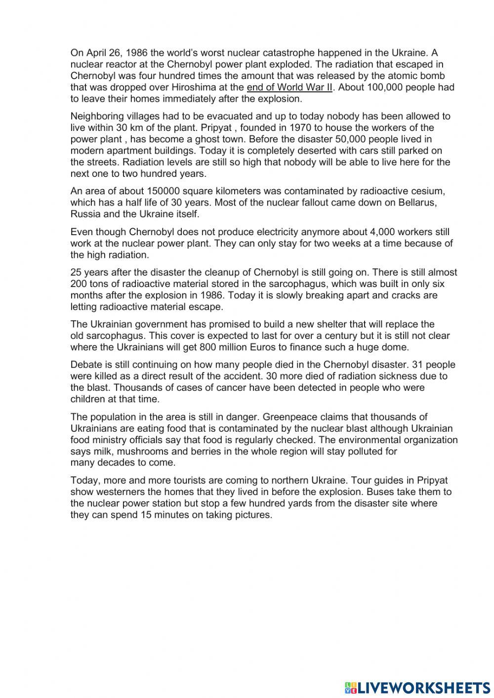 Environment. Chernobyl