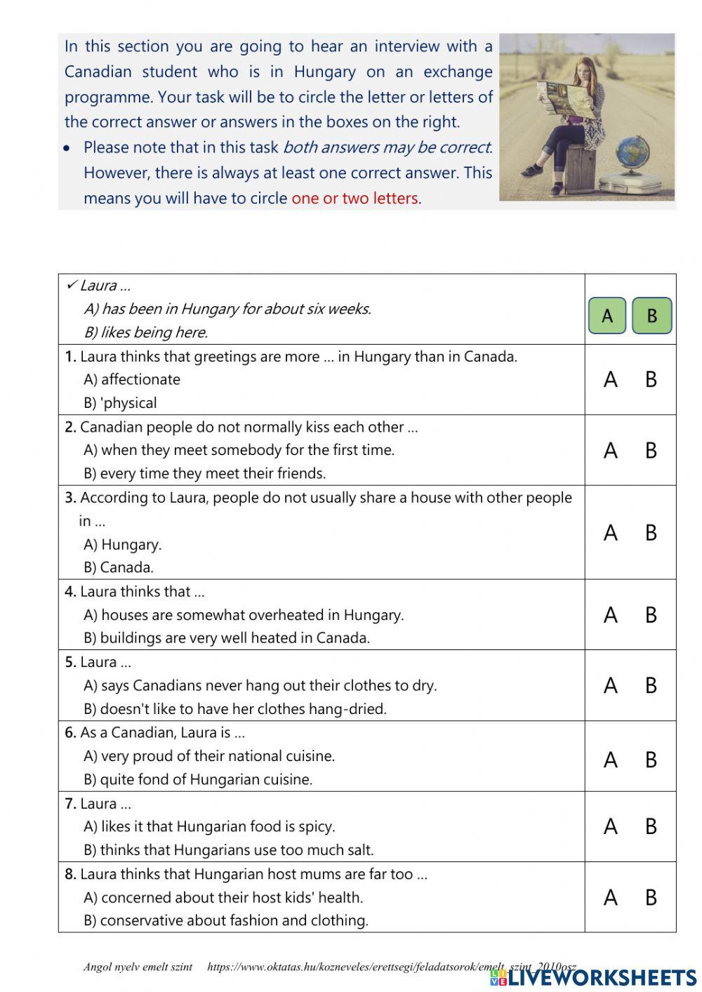Interview with an exchange student