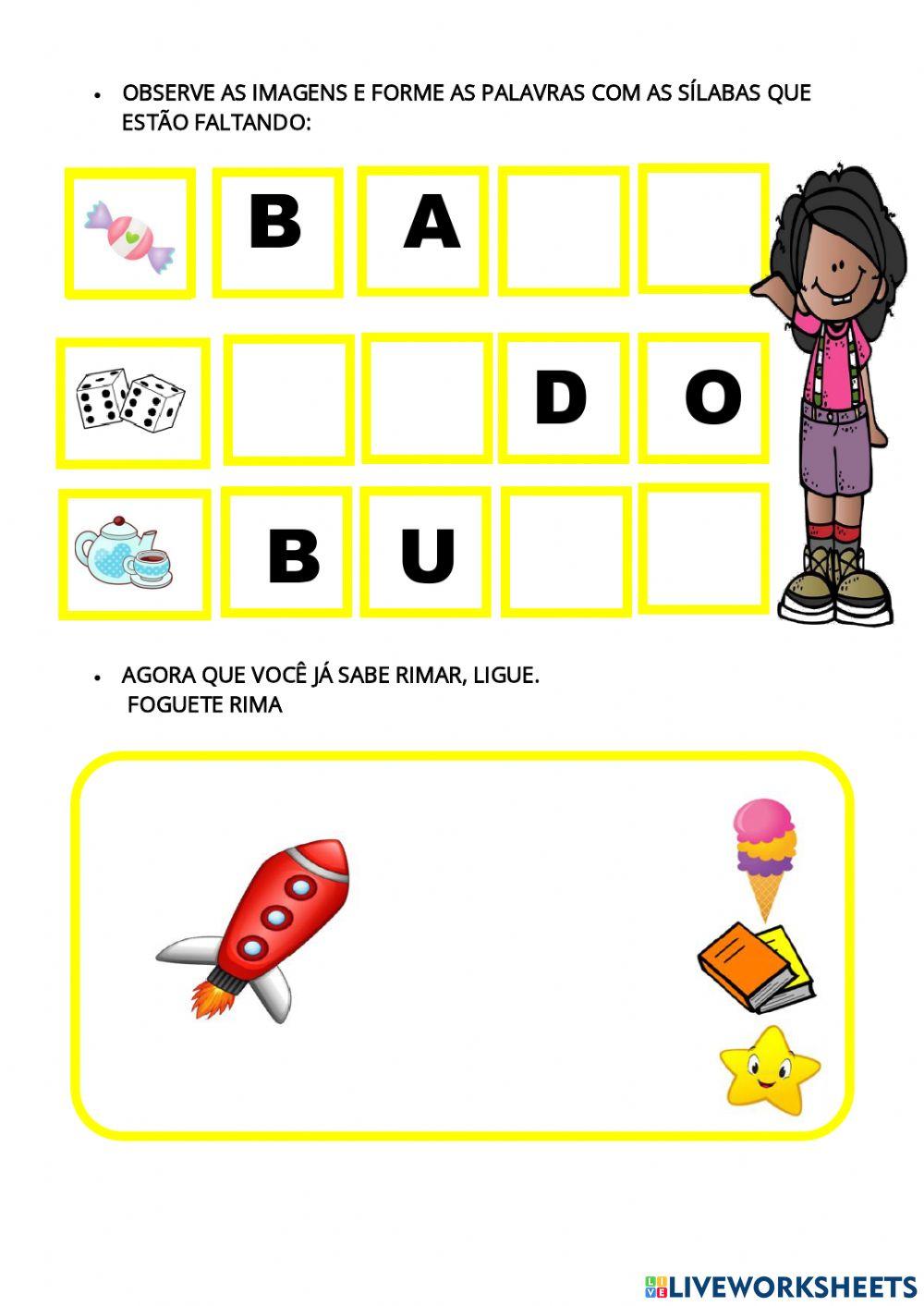 Avaliação língua portuguesa