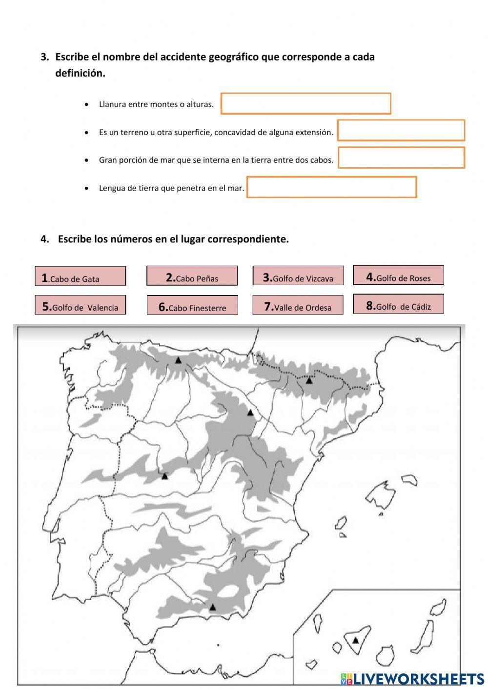 El relieve de España