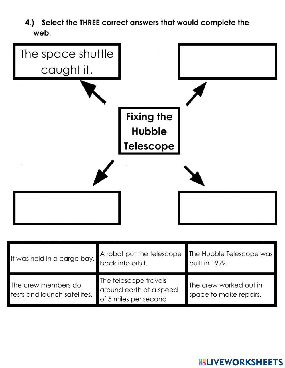 Nonfiction Homework Review -Soaring into Space-
