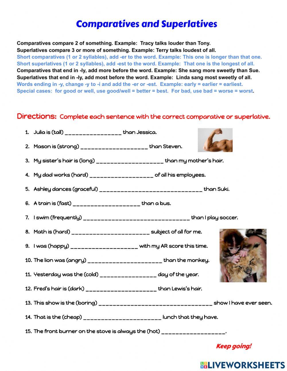 Comparatives and Superlatives