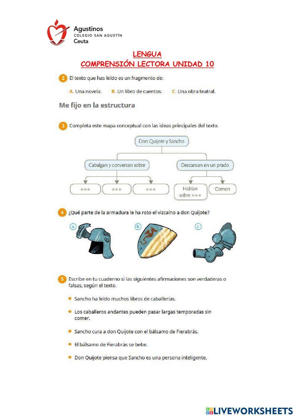 Comprensión Lectora -Un Leal Escudero- (Unidad 10)