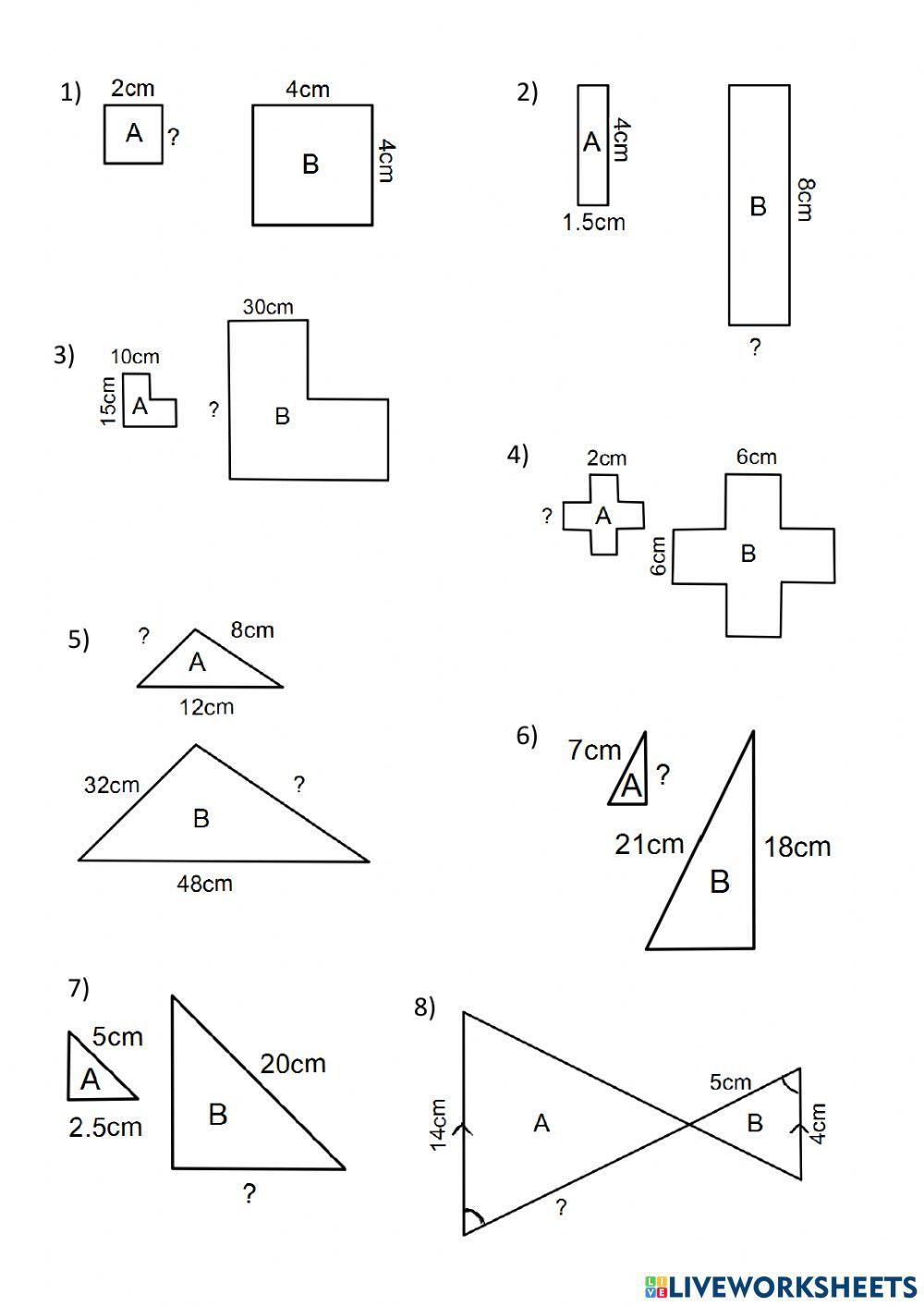 Scale factor similar figures quiz 4976228
