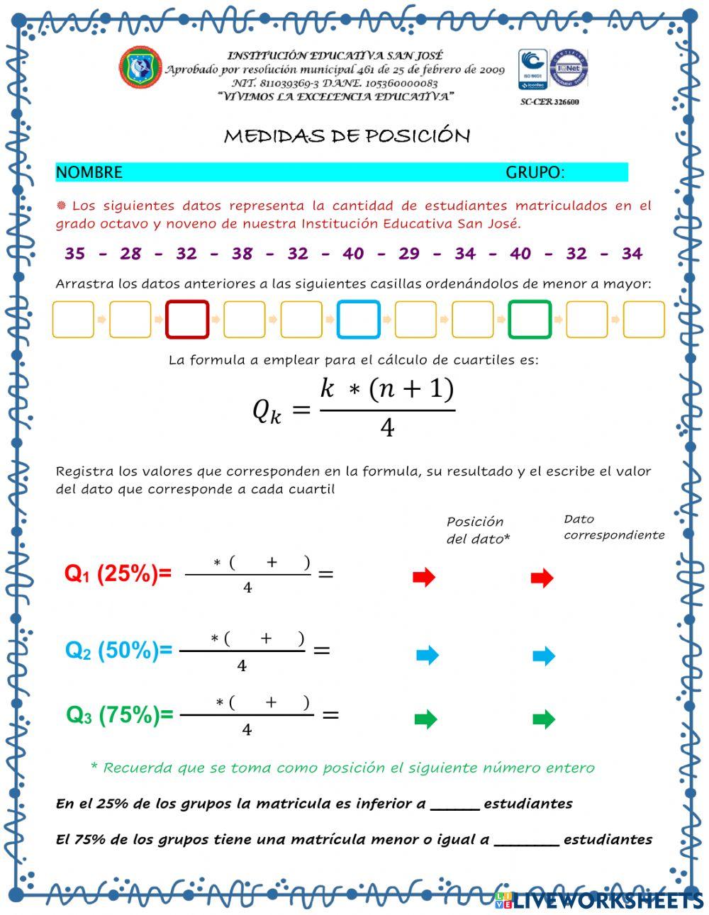 MEDIDAS DE POSICIÓN