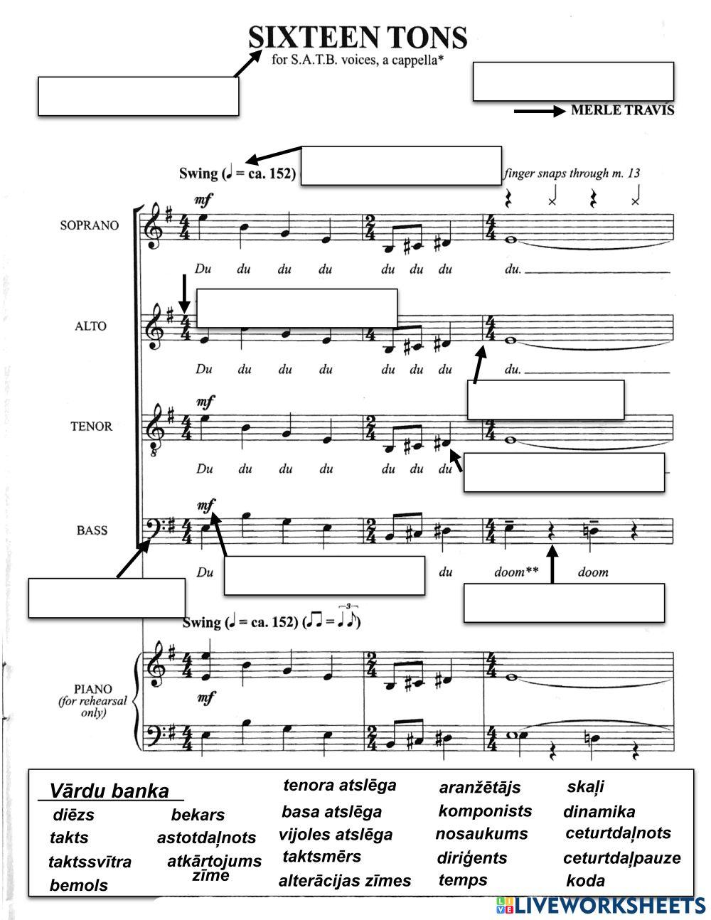 Sheet music anatomy