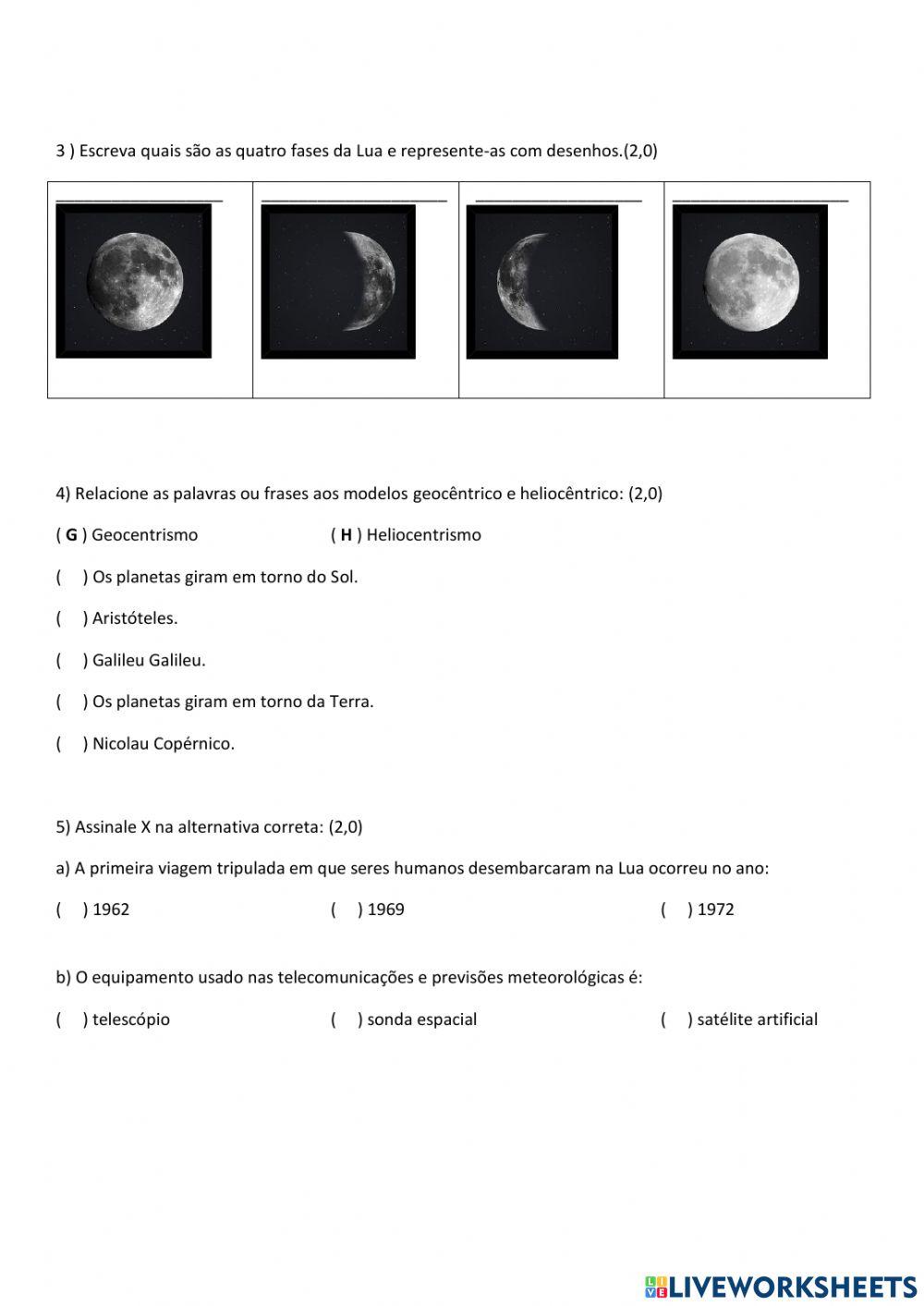 Avaliação Sistema Solar