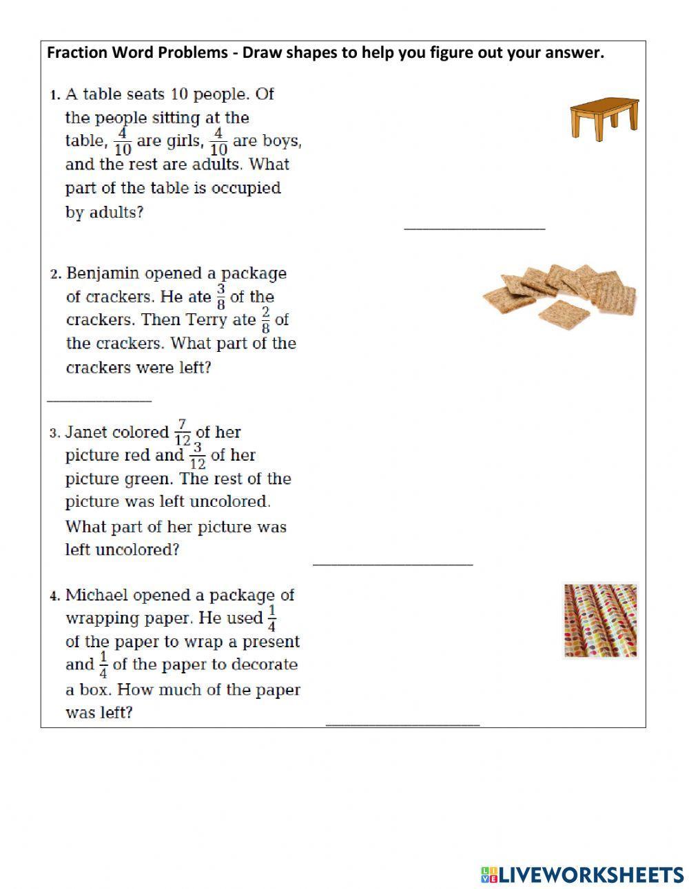 Fraction Word Problems