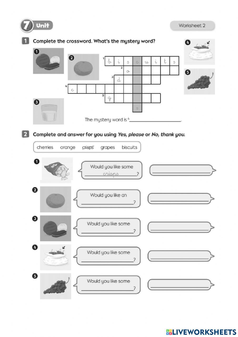Unit 7 Reinforcement worksheet 2