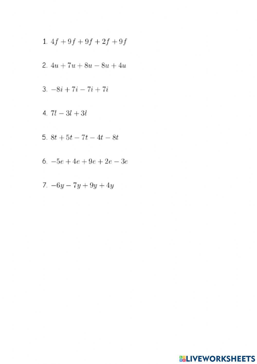 Collecting like term