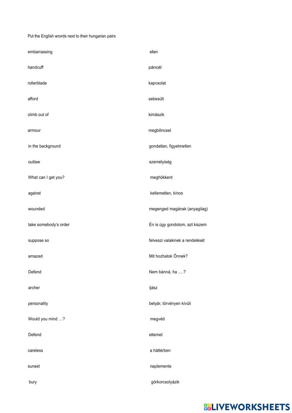 Project4 Unit 4 Szavak