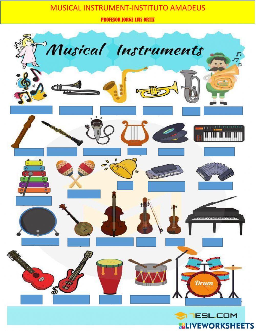 Los instrumentos musicales interactive exercise | Live Worksheets