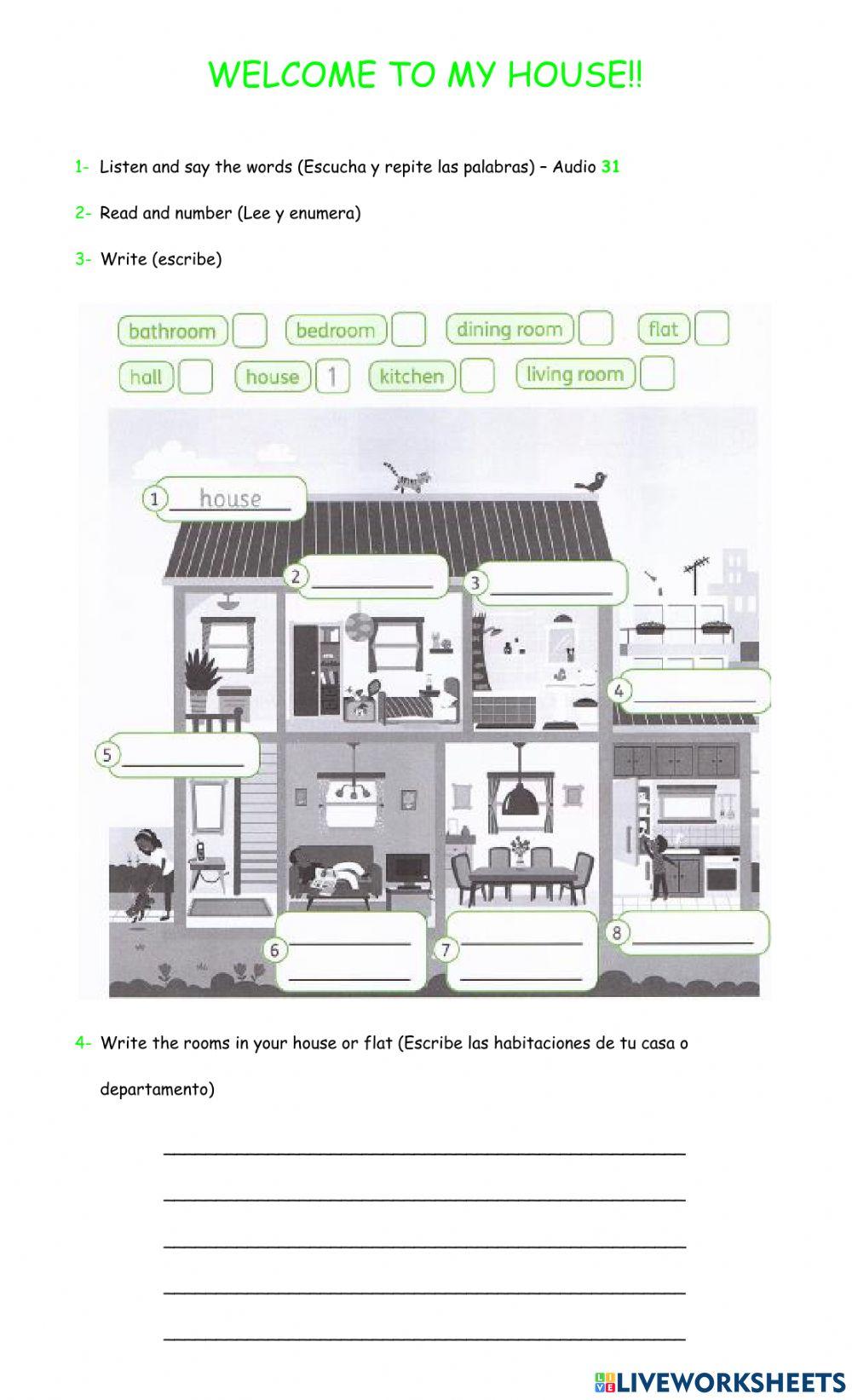 Welcome to my house - activities