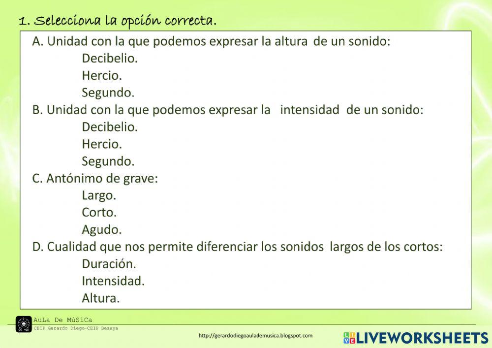 Las cualidades del sonido II