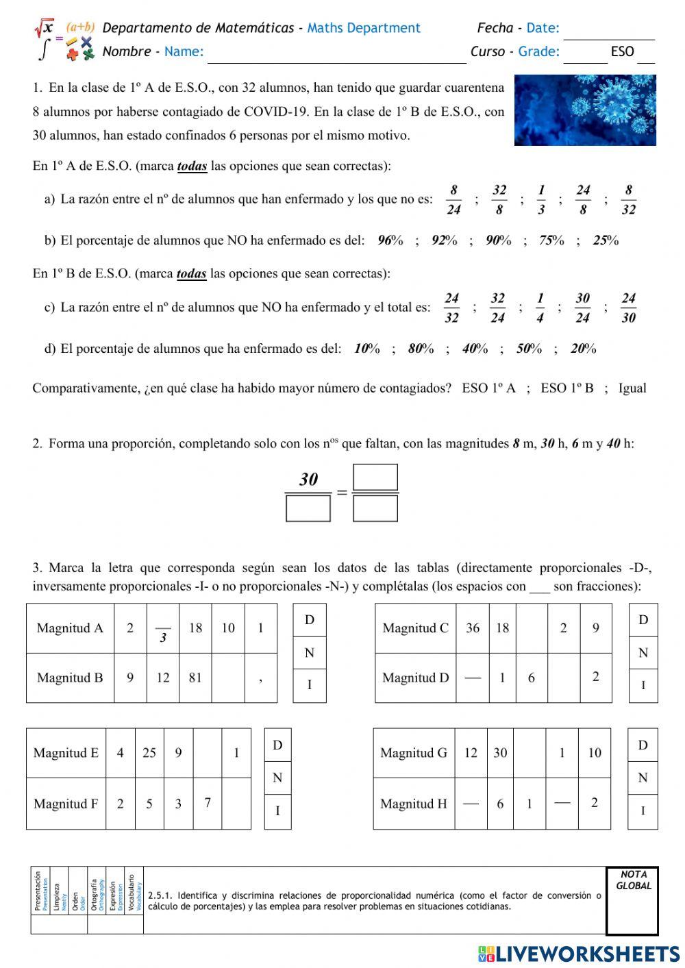 Proporcionalidad directa