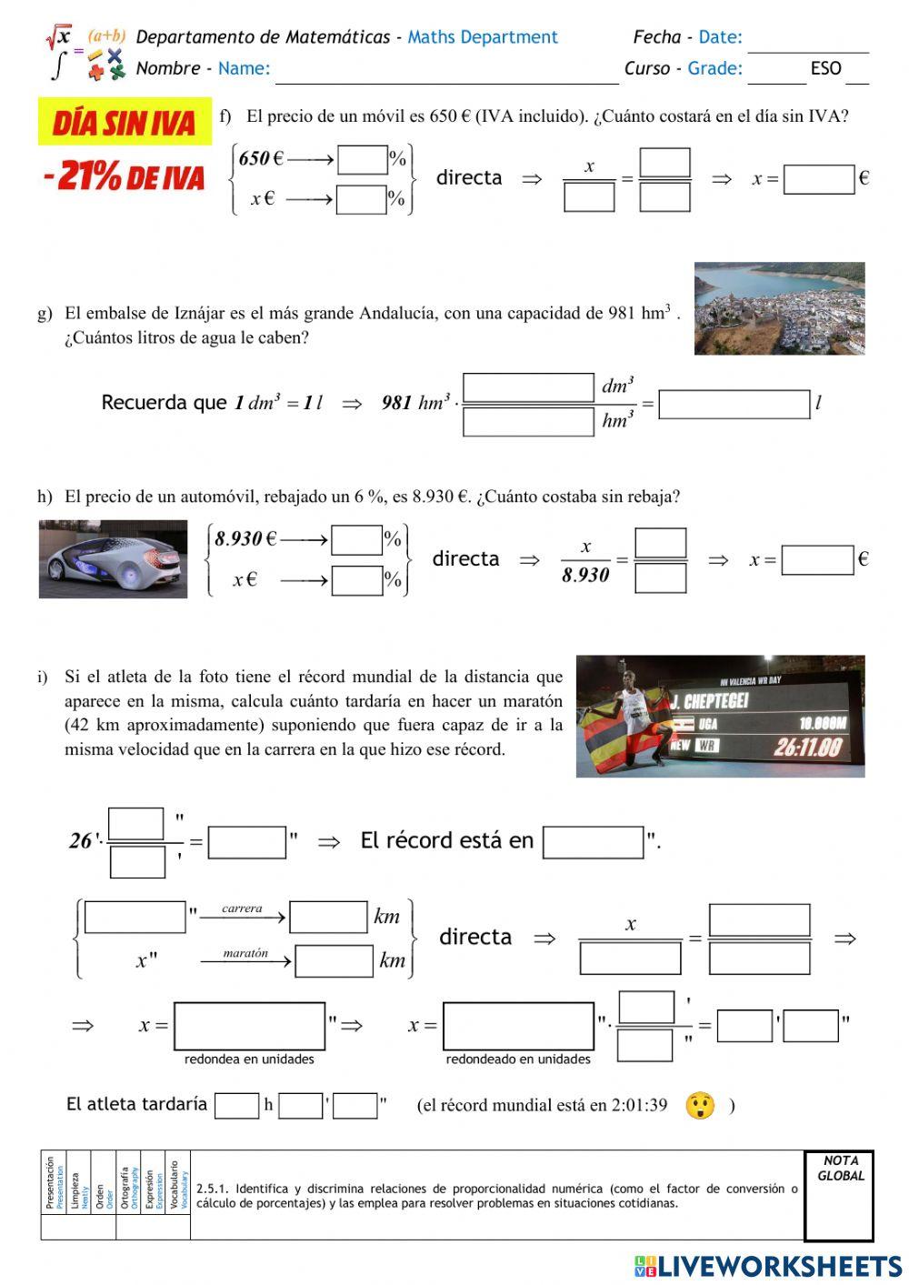 Proporcionalidad directa