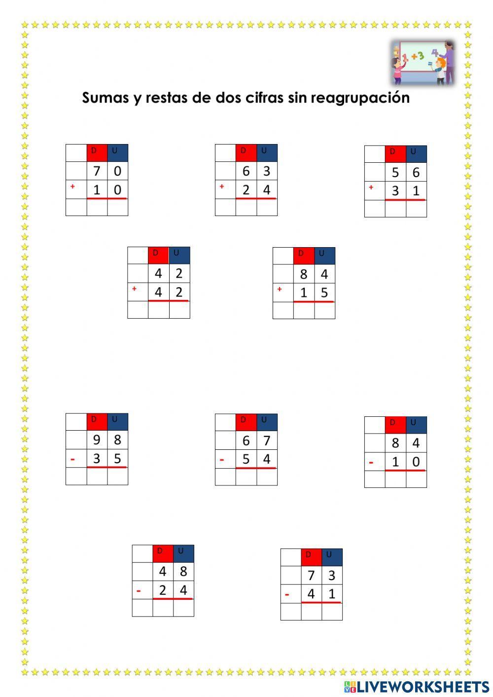 Sumas y restas