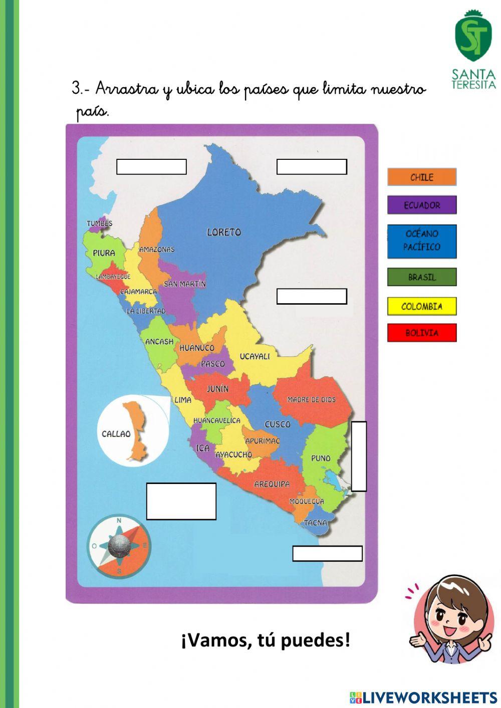 Ubicación y limites del Perú
