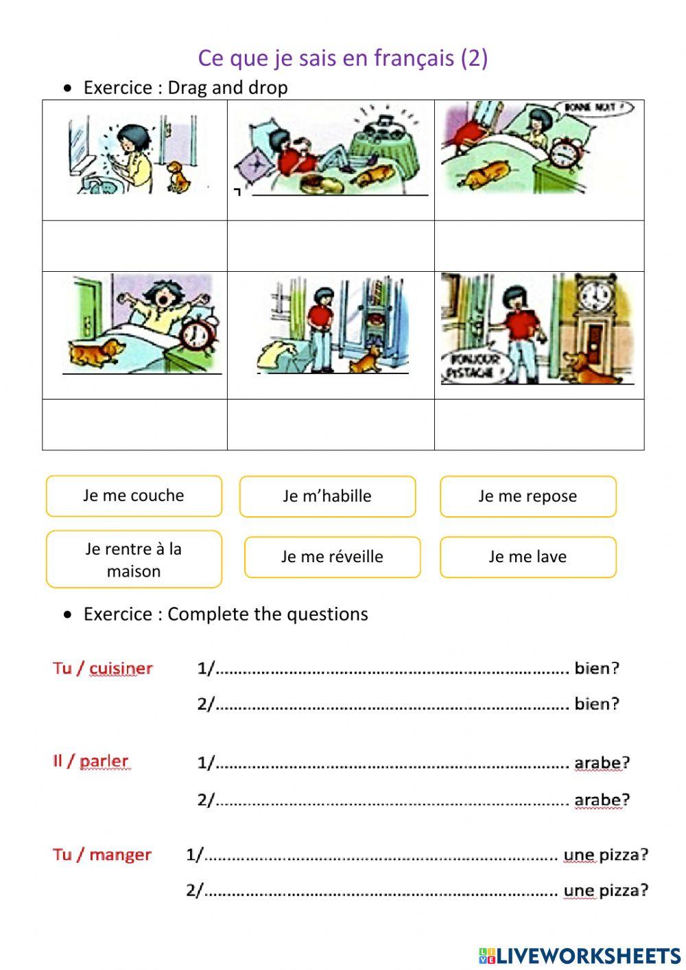 939734 | French 2 | VANOU | LiveWorksheets