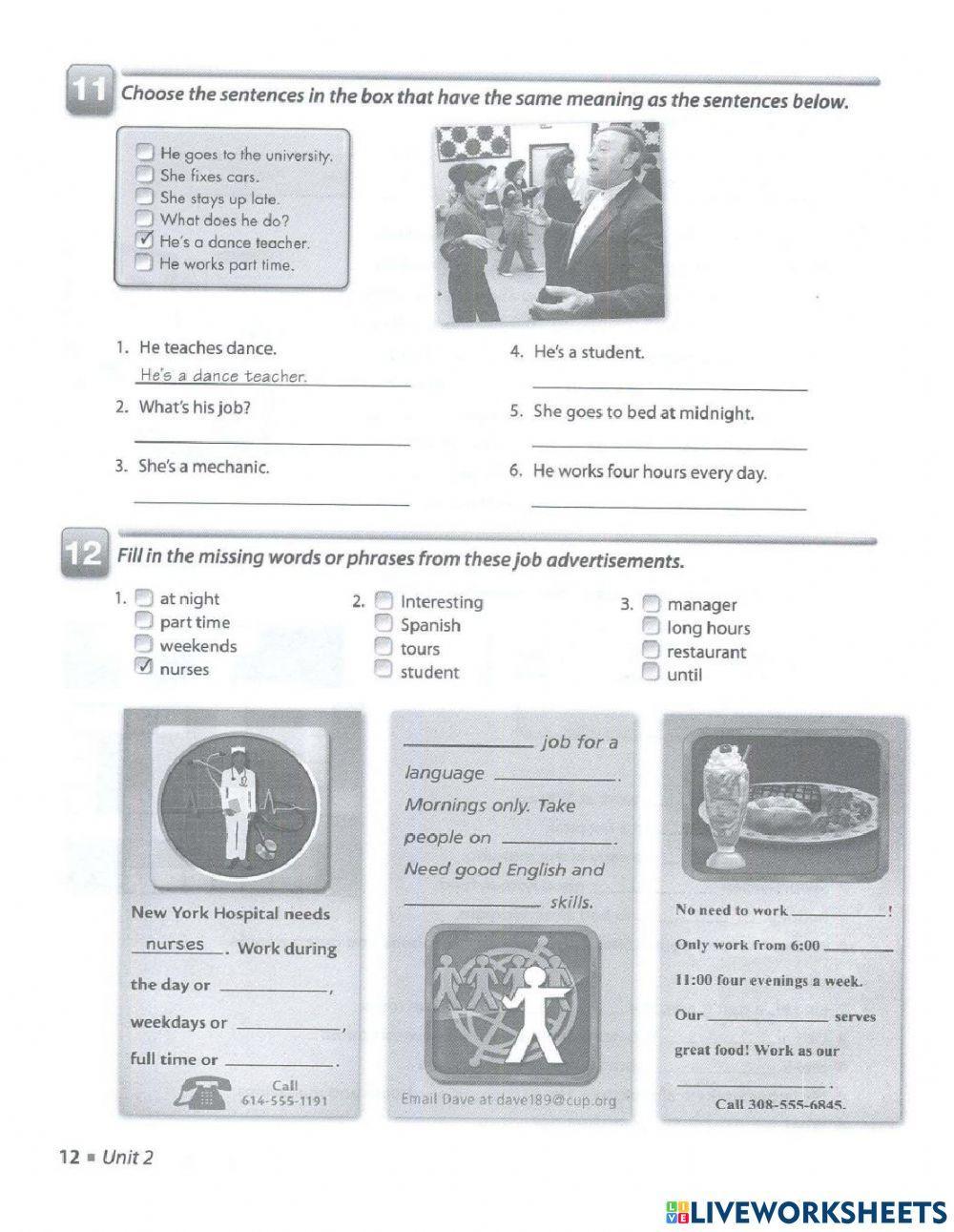 Unit 2 workbook interchange intro