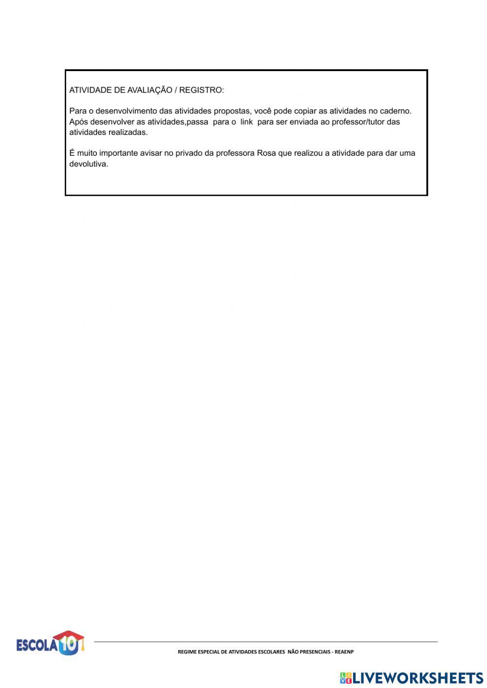 Inglês- 6ª Ano -Anaias -21-04 a 07-05