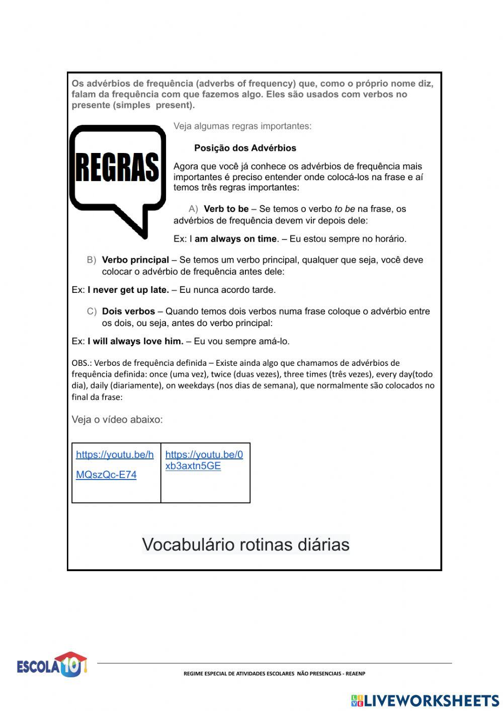 Inglês- 8° ano -Anaias -21-04 a 07-05