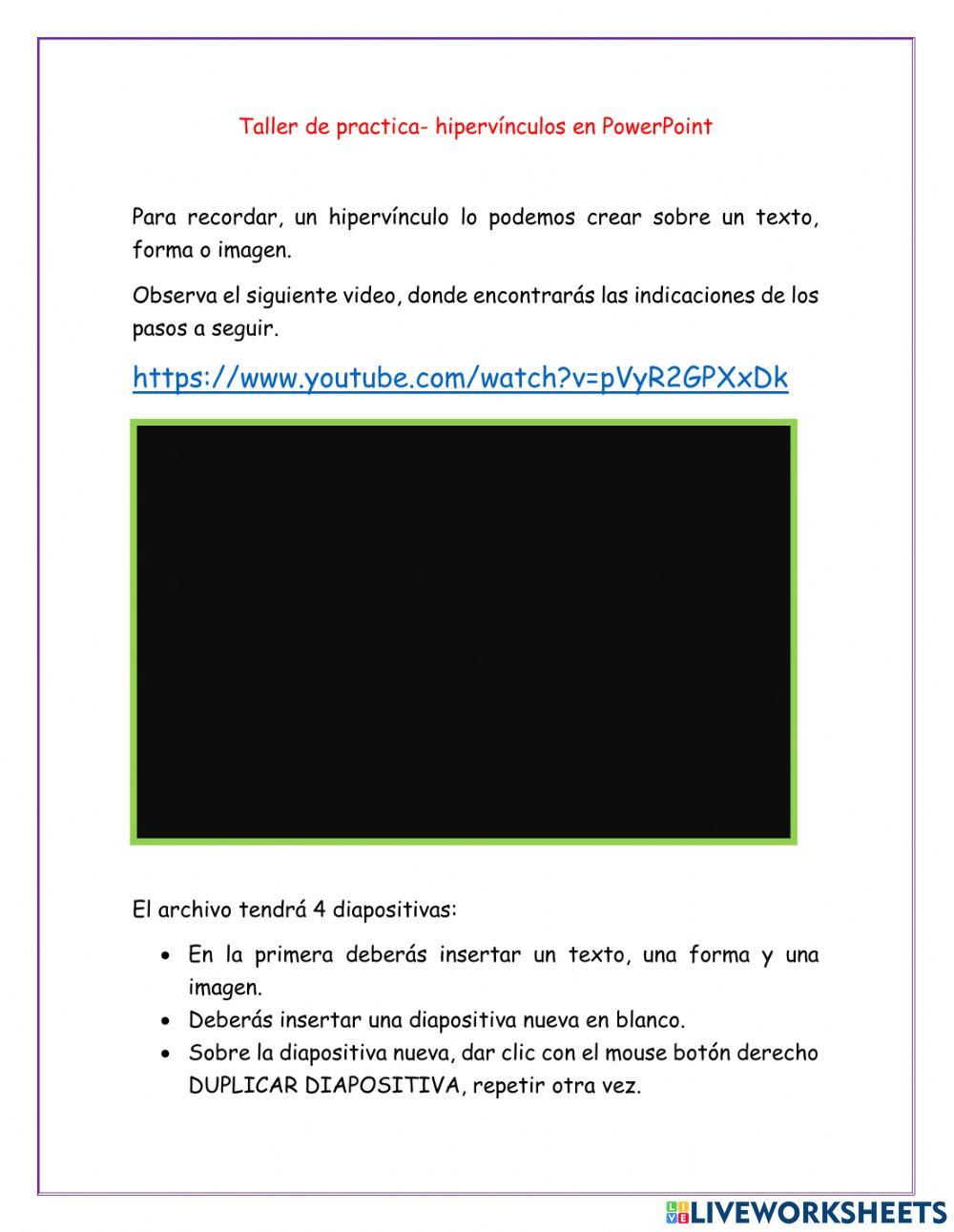Hipervínculos sencillos en powerpoint