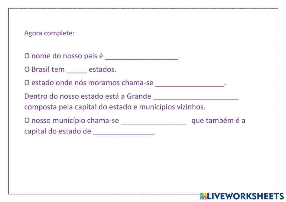 Mapa Brasil, São Paulo estado e São Paulo municipio