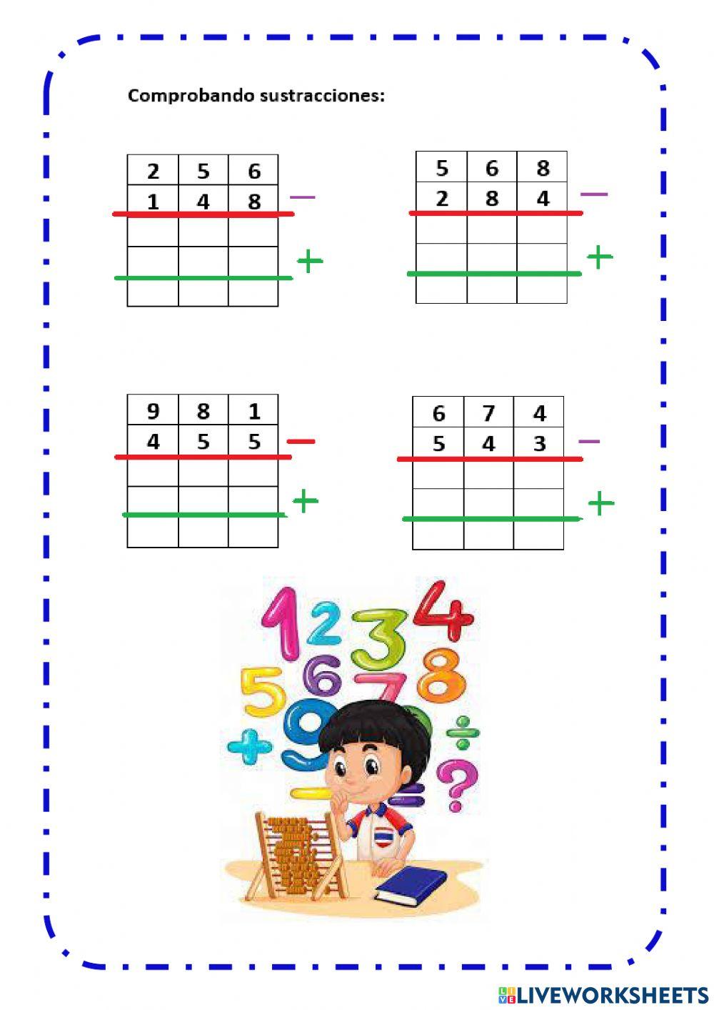 Operaciones con  adiciones y sustracciones