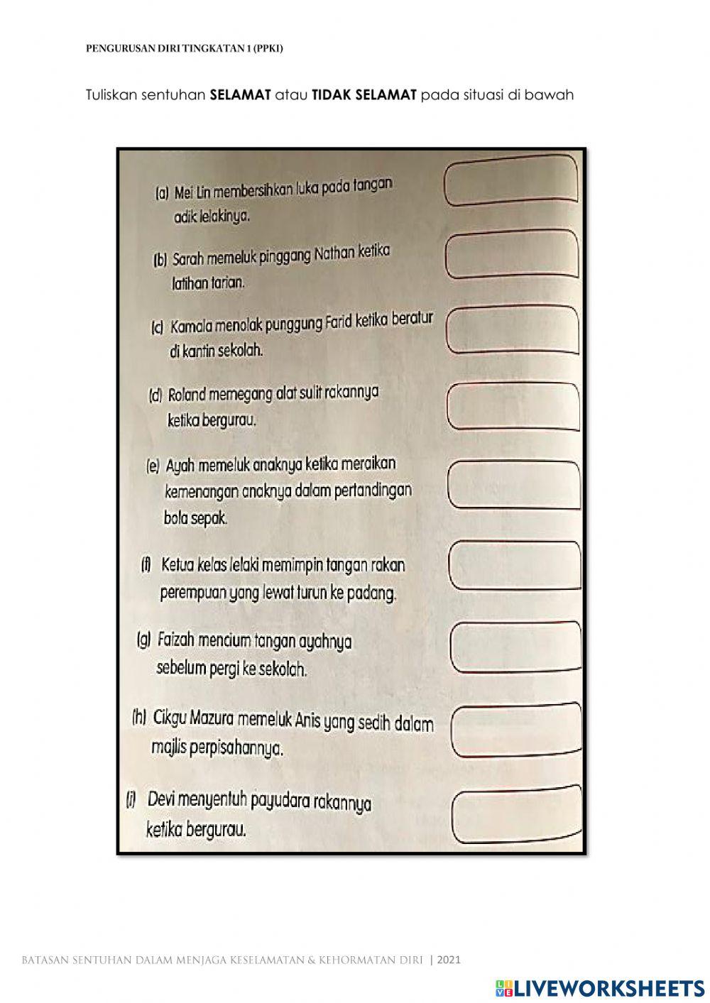 Batasan Sentuhan Dalam Menjaga Keselamatan Dan Kehormatan Diri