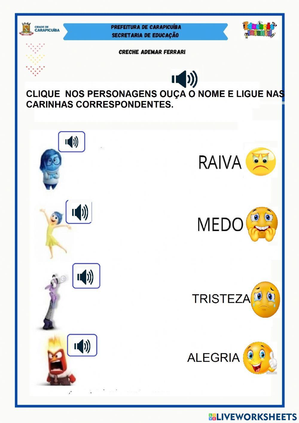 Identifique os personagens pelo nome