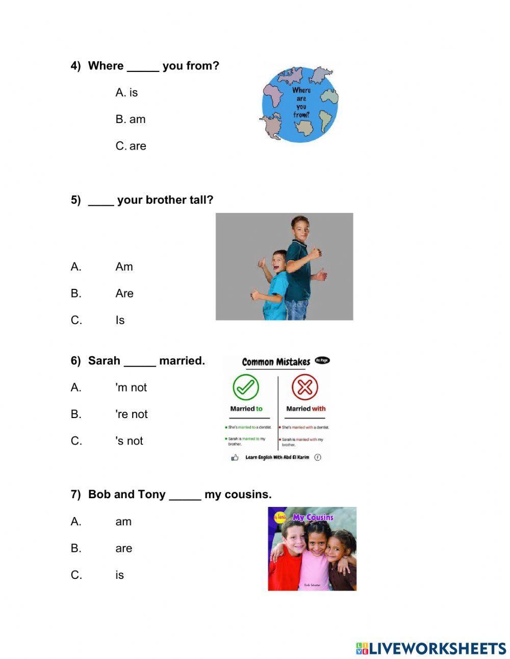 Verb BE Present Simple