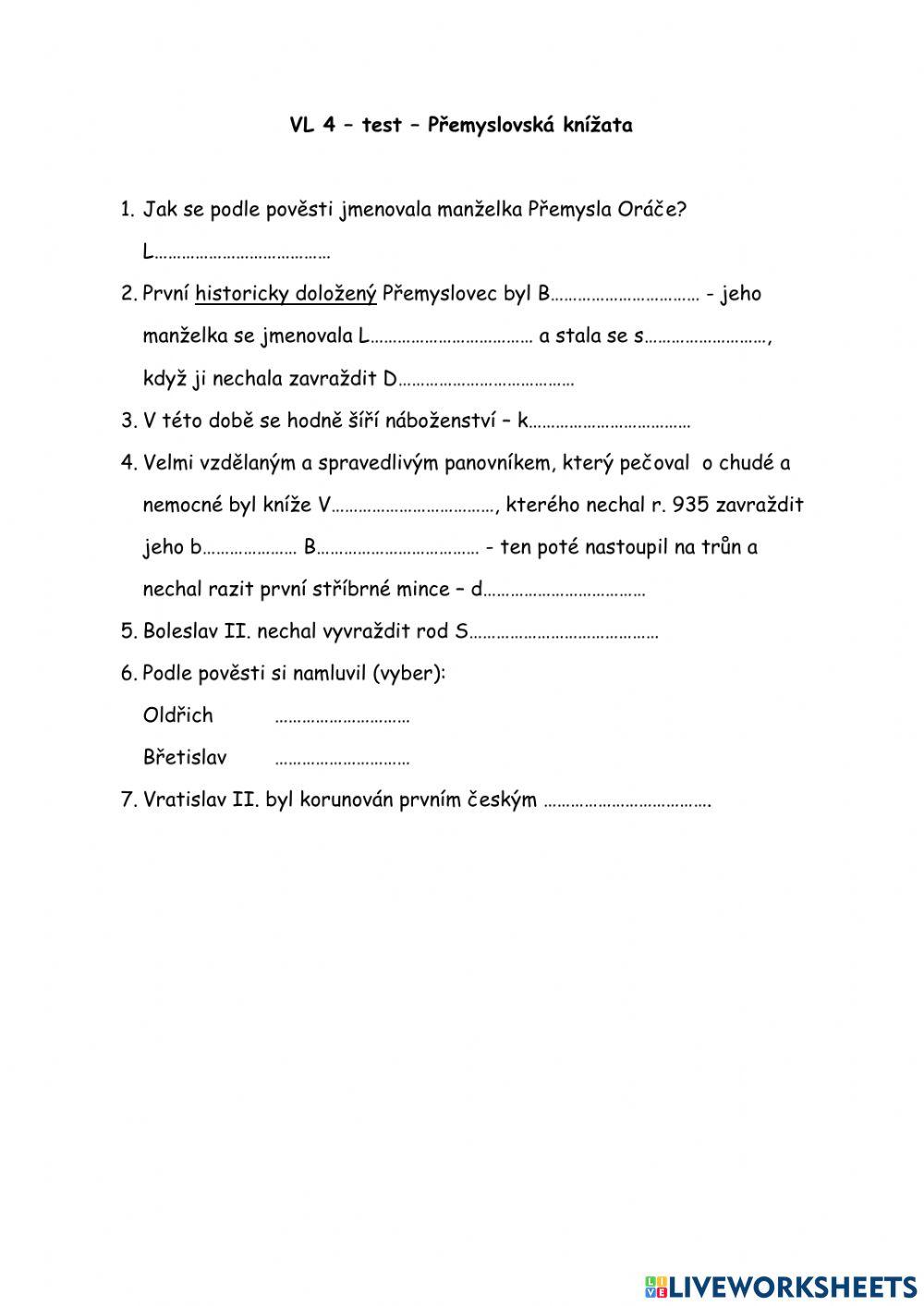 Přemyslovská knížata