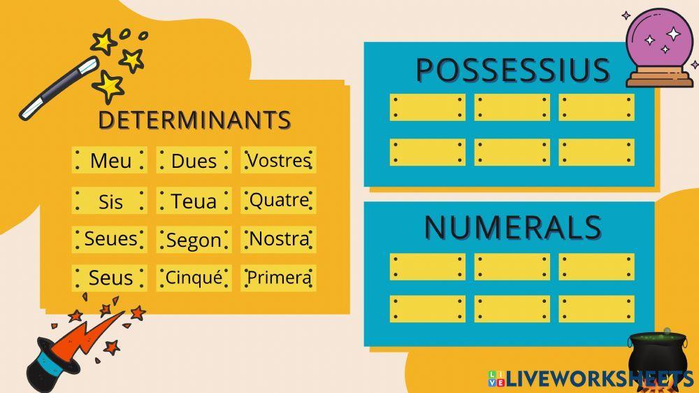 Determinants: Possessius i Numerals
