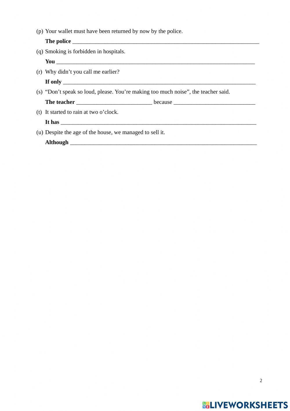 Rephrasing Medley (I)