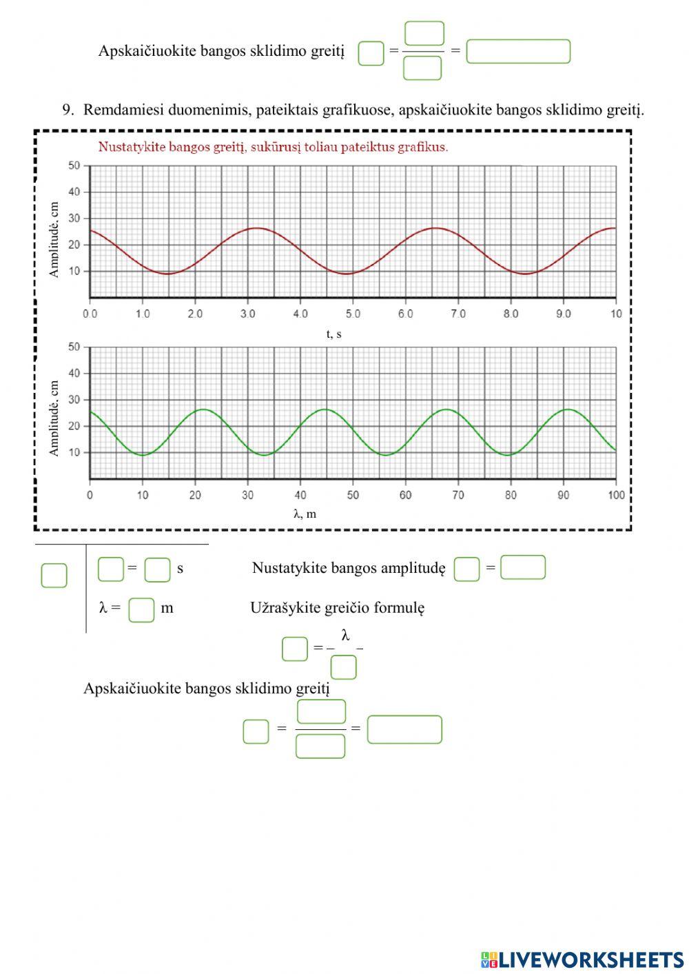 Uždavinių sprendimas. Svyravimas. Garsas