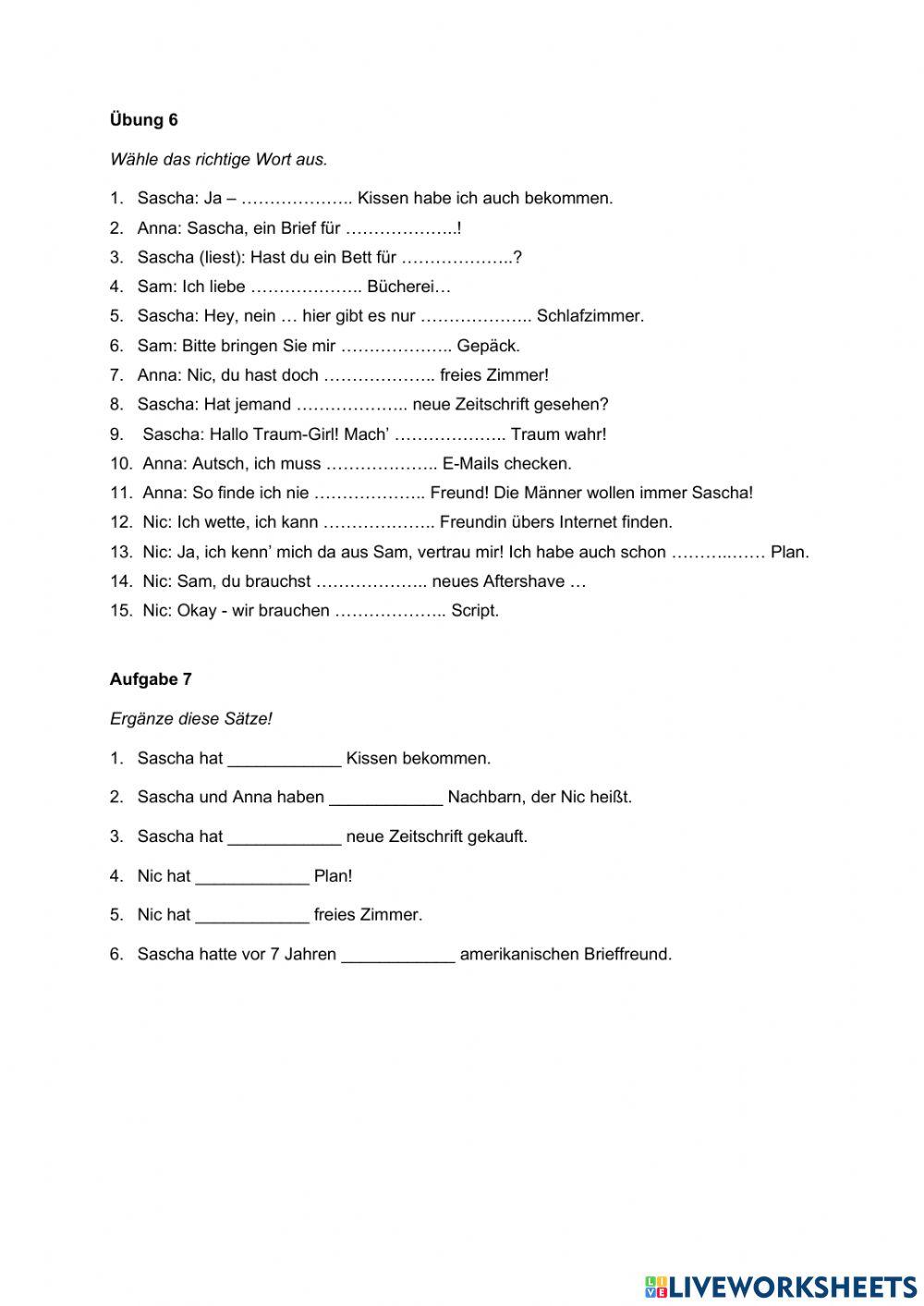 EXTRA Deutsch 3 Sam hat ein Date