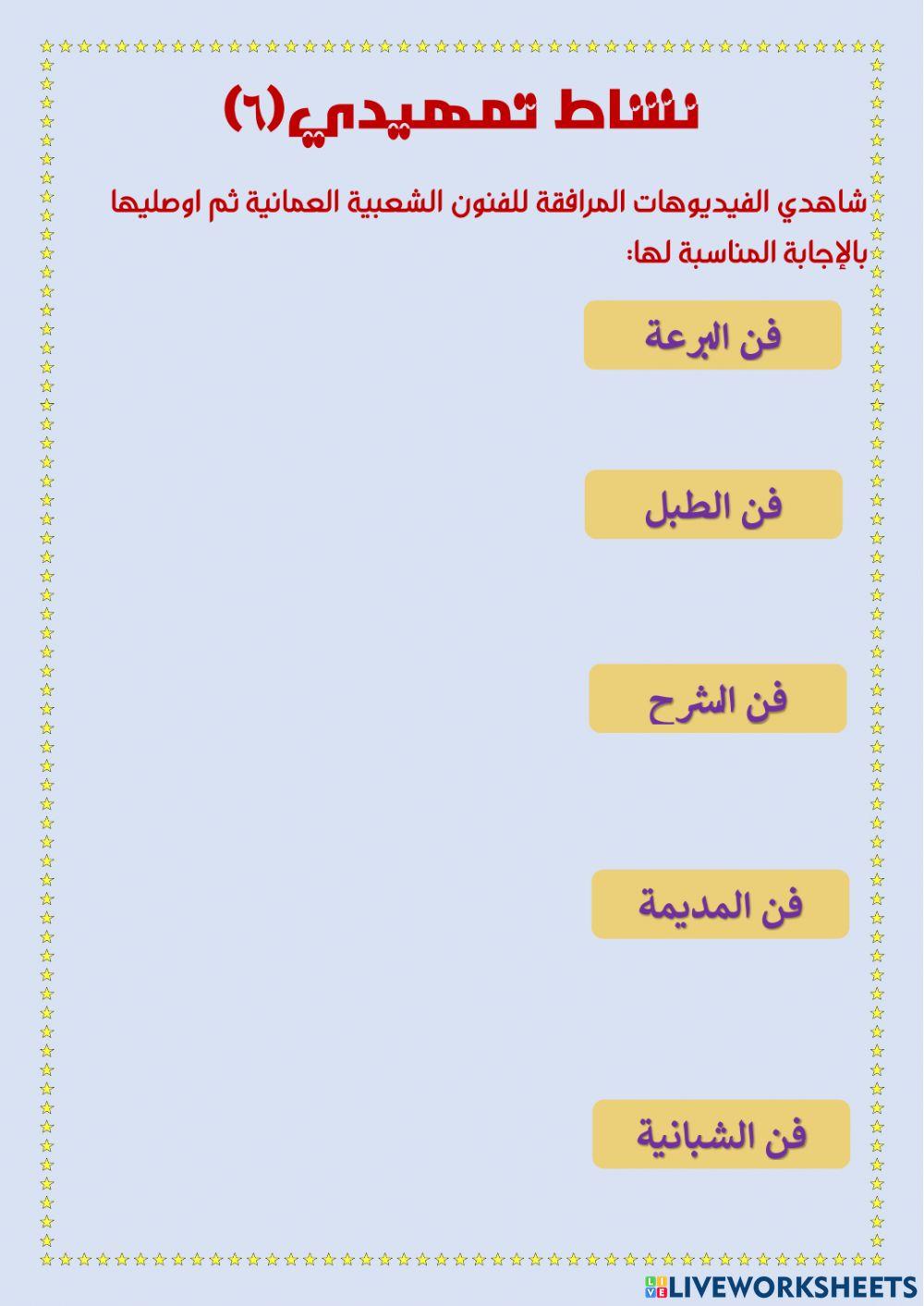 تمهيد للفنون الشعبية العمانية تمهيد للفنون الشعبية العمانية