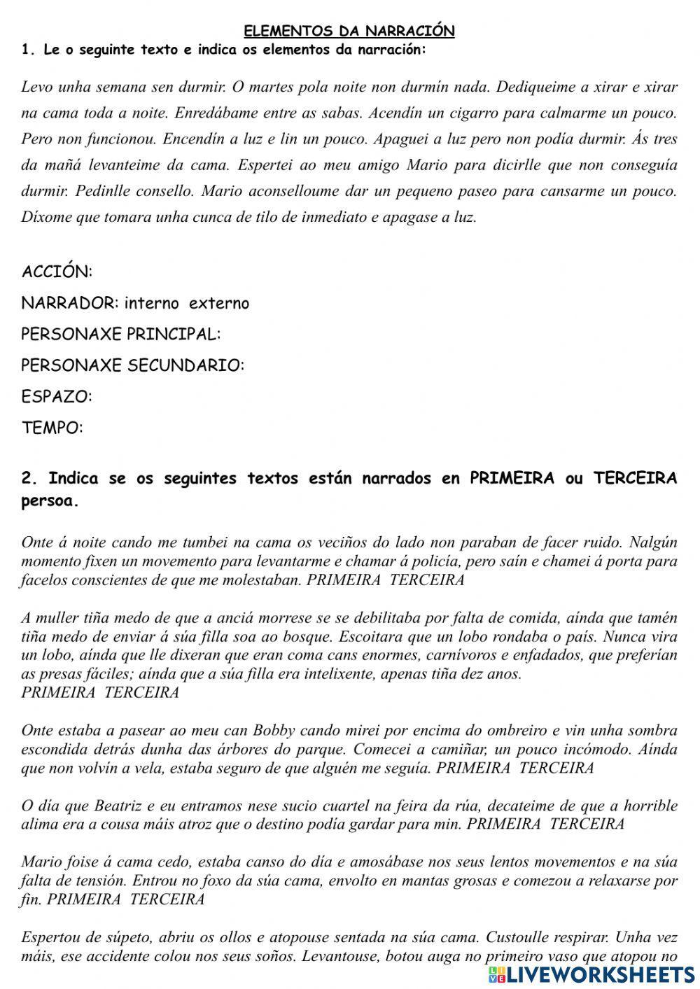 Elementos da narración